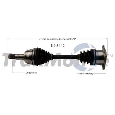 Surtrack Axle Cv Axle Shaft, Ni-8442 NI-8442